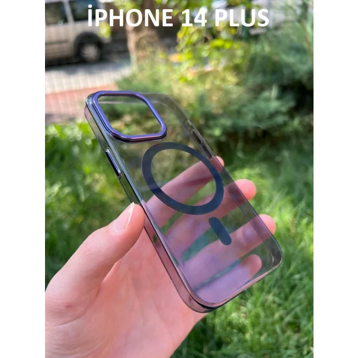 İphone 14 Plus Hybrid Magsafe Animasyonlu Sararmaz Kılıf