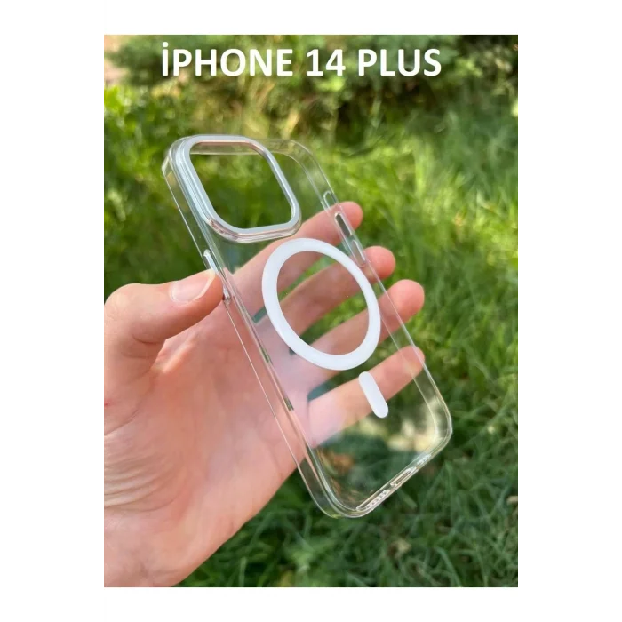 İphone 14 Plus Hybrid Magsafe Animasyonlu Sararmaz Kılıf