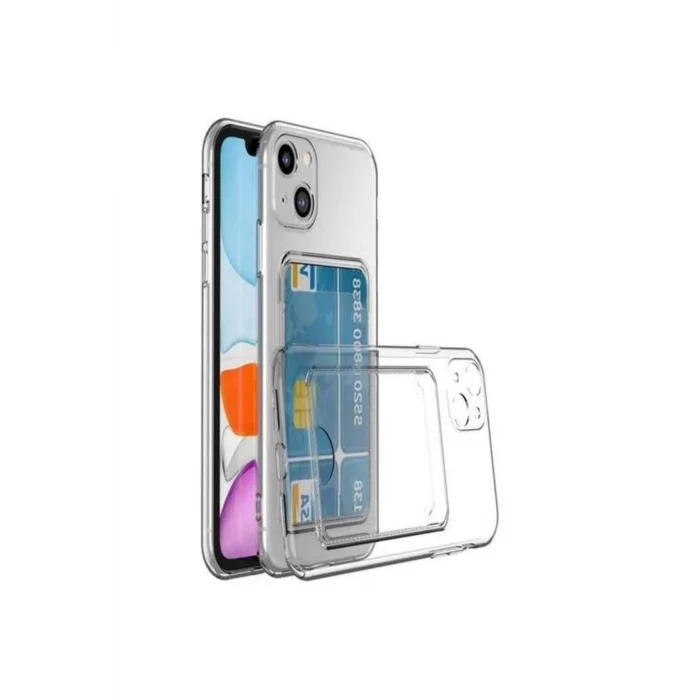 İphone 14 Plus Şeffaf Kartlıklı Kapak-Kılıf