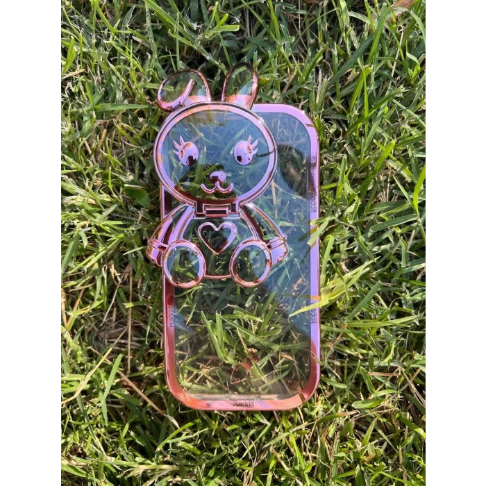 İphone 14 Plus Stantlı Rabbit Silikon Telefon Kılıfı