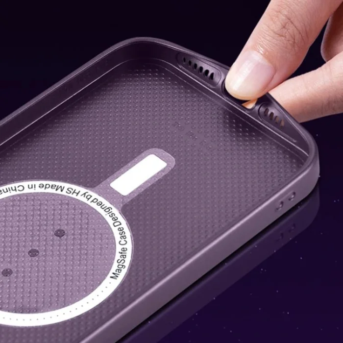 İphone 14 Plus Uyumlu Magsafe Ag Glass Buzlu Cep Telefopnu Kılıfı