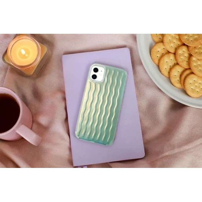 İphone 14 Pro Dalgalı Kabartmalı Silikon Wave Telefon Telefon Kılıfı