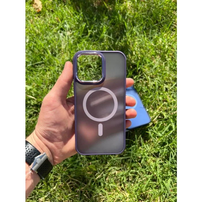 İphone 14 Pro Magsafe Mat Krom Telefon Kılıfı