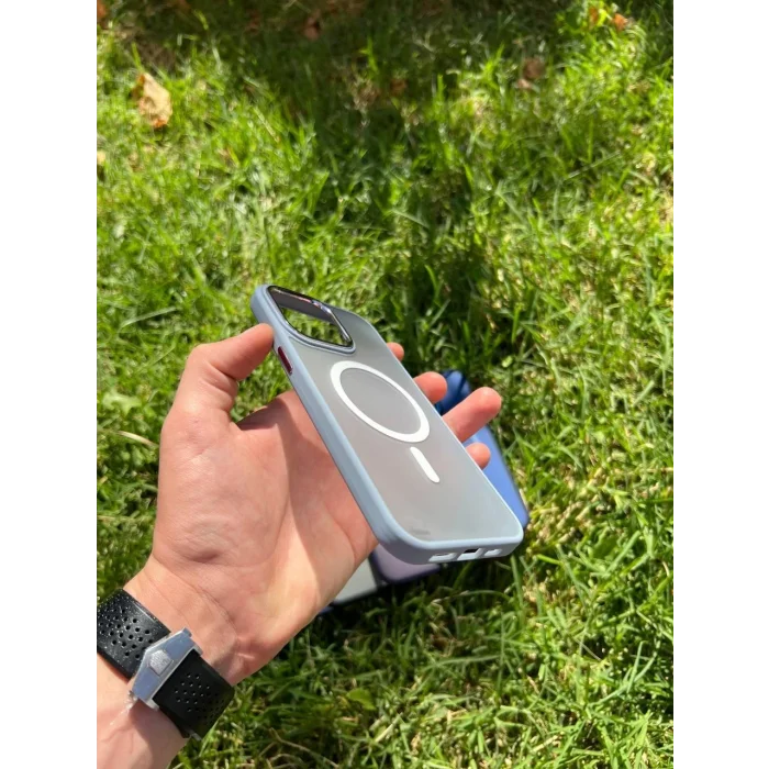 İphone 14 Pro Magsafe Mat Krom Telefon Kılıfı
