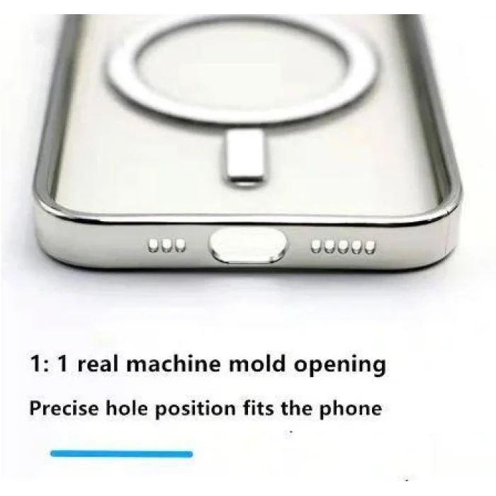 İphone 14 Pro Magsafe Uyumlu Parlak Lazer Telefon Kılıfı