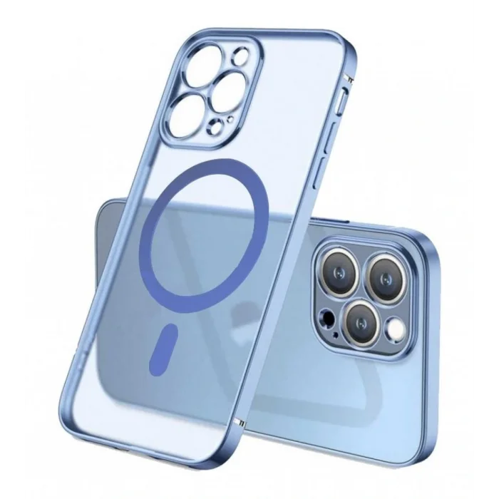 İphone 14 Pro Magsafe Uyumlu Parlak Lazer Telefon Kılıfı