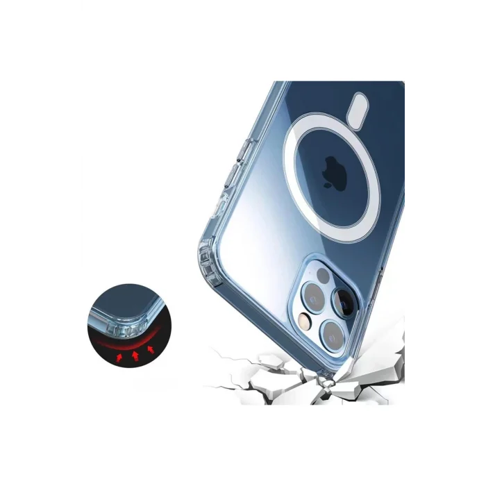 İphone 14 Pro Magsafe Uyumlu Sert Şeffaf Kapak