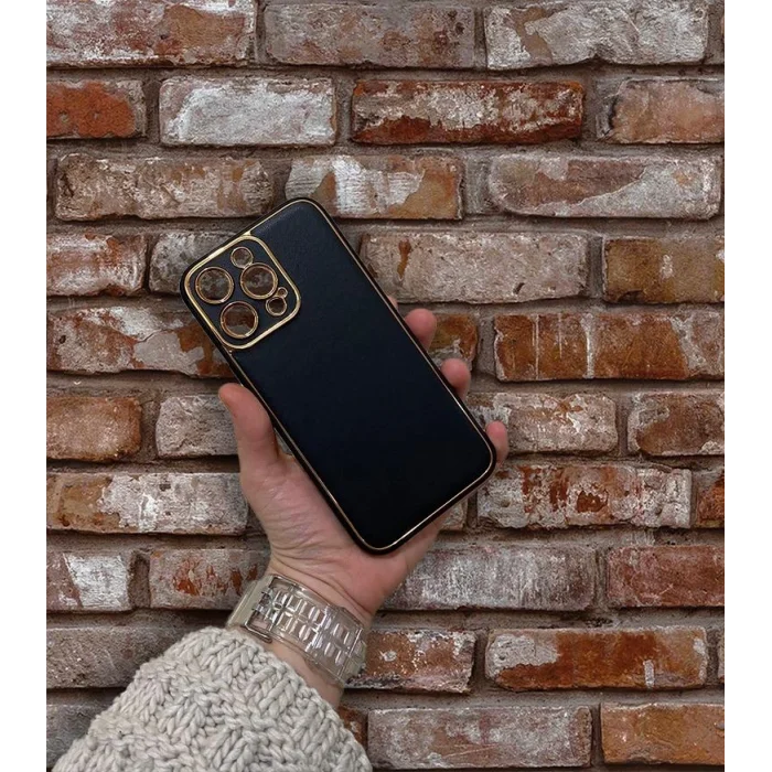 İphone 14 Pro Max Deri Görünümlü Coco Telefon Kılıfı