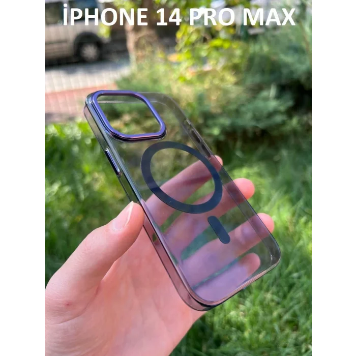 İphone 14 Pro Max Hybrid Magsafe Animasyonlu Sararmaz Kılıf
