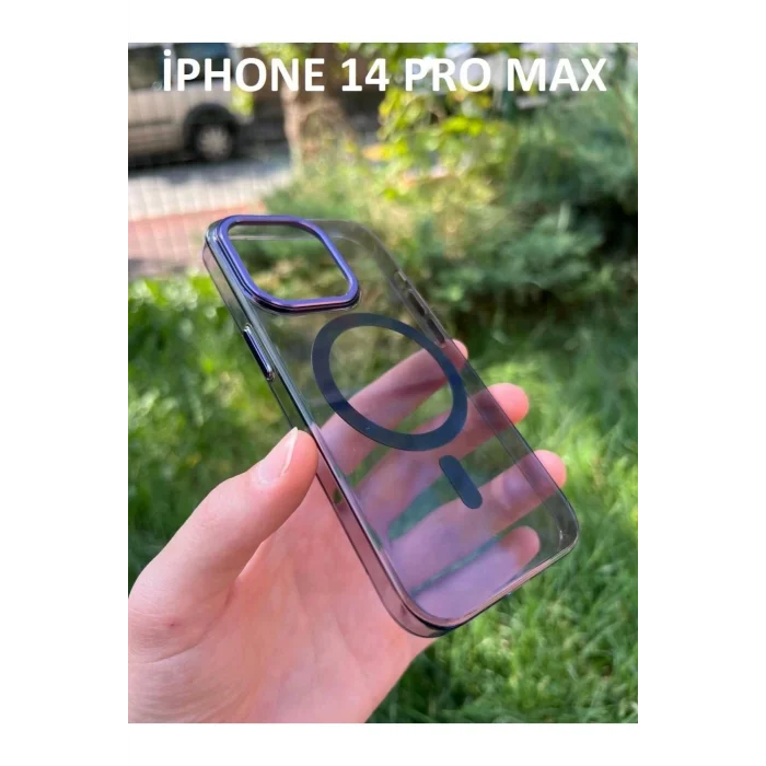 İphone 14 Pro Max Hybrid Magsafe Animasyonlu Sararmaz Kılıf