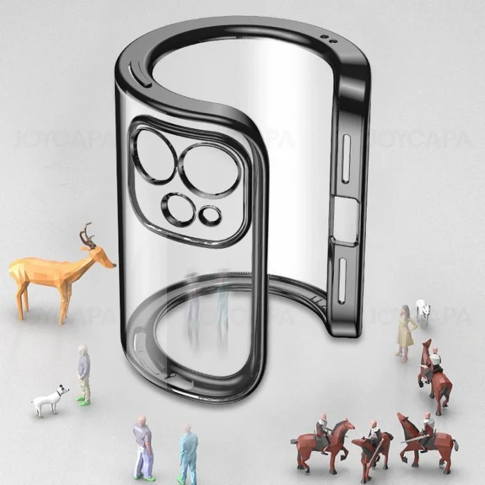 İphone 14 Pro Max Lazer Kamera Lens Korumalı Plating Telefon Kılıf&Telefon Kılıfı