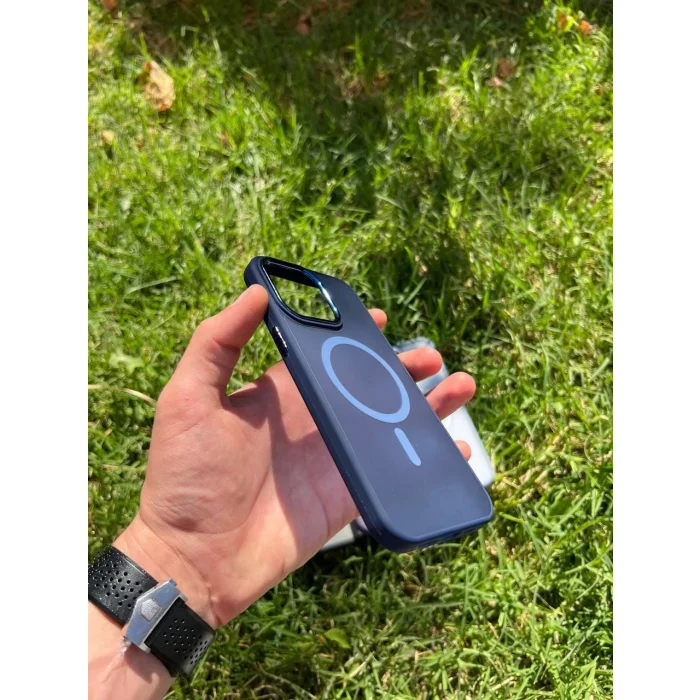 İphone 14 Pro Max Magsafe Mat Krom Telefon Kılıfı
