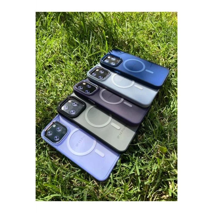 İphone 14 Pro Max Magsafe Mat Krom Telefon Kılıfı