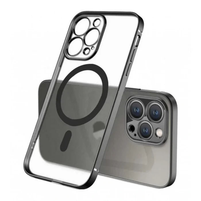 İphone 14 Pro Max Magsafe Uyumlu Parlak Lazer Telefon Kılıfı