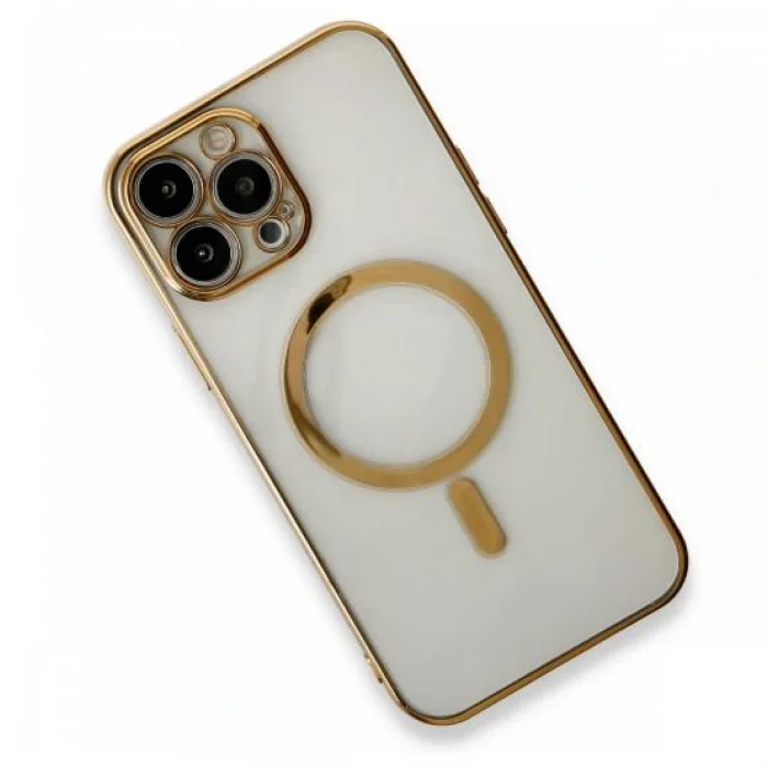 İphone 14 Pro Max Magsafe Uyumlu Parlak Lazer Telefon Kılıfı