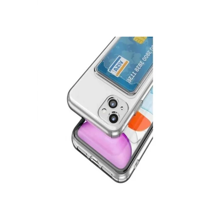 İphone 14 Pro Max Şeffaf Kartlıklı Kapak-Kılıf