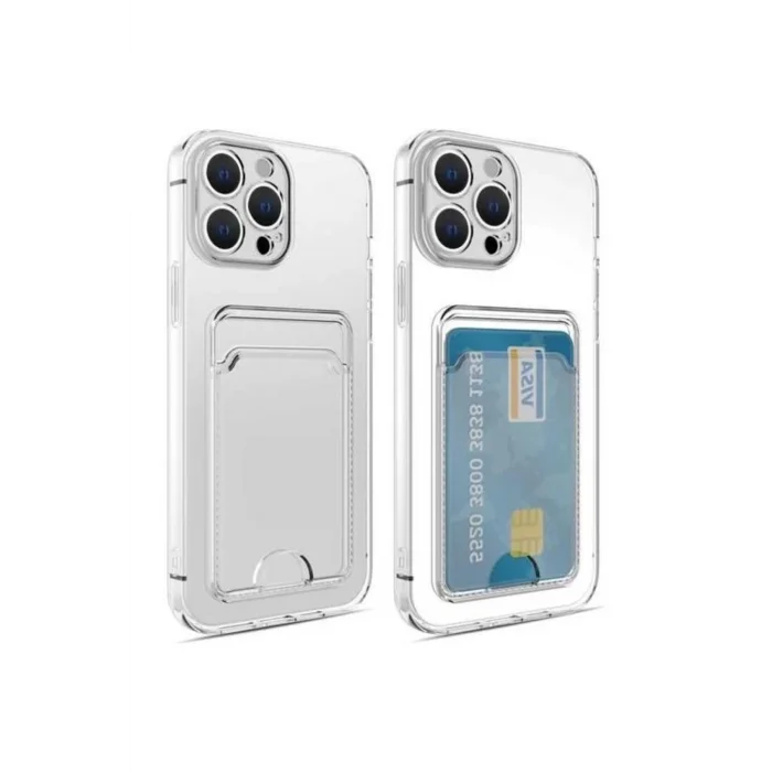 İphone 14 Şeffaf Kartlıklı Kapak-Kılıf