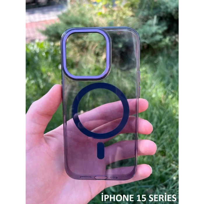 İphone 15 Hybrid Magsafe Animasyonlu Sararmaz Kılıf