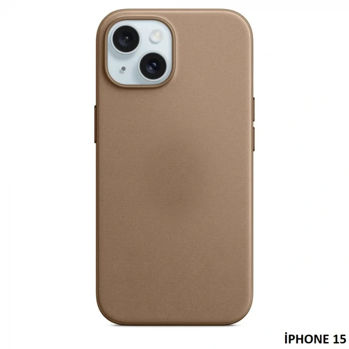 iPhone 15 için MagSafe özellikli Mikro Dokuma Kılıf