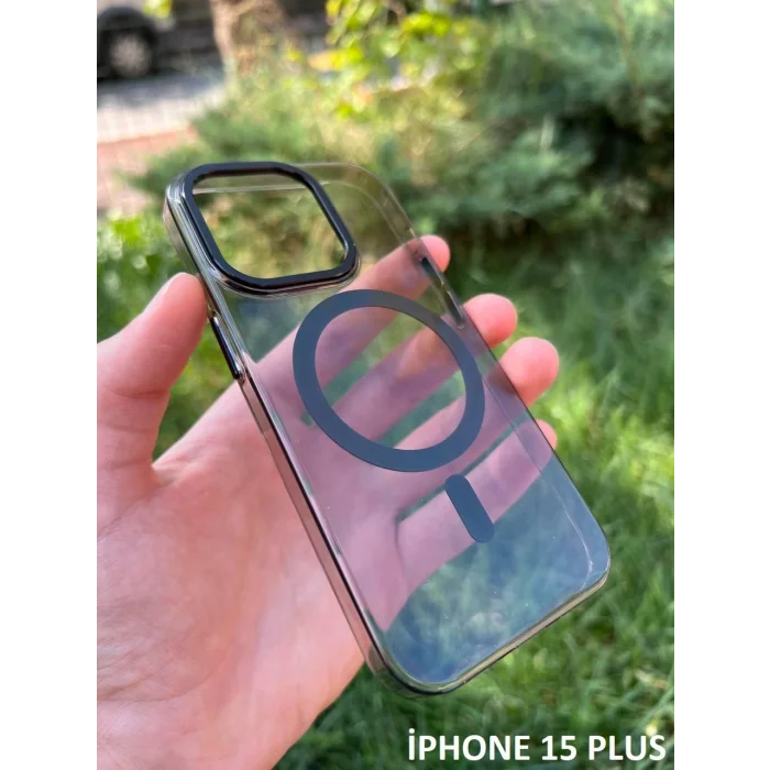 İphone 15 Plus Hybrid Magsafe Animasyonlu Sararmaz Kılıf