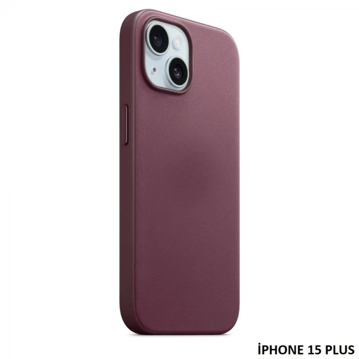 iPhone 15 Plus için MagSafe özellikli Mikro Dokuma Kılıf