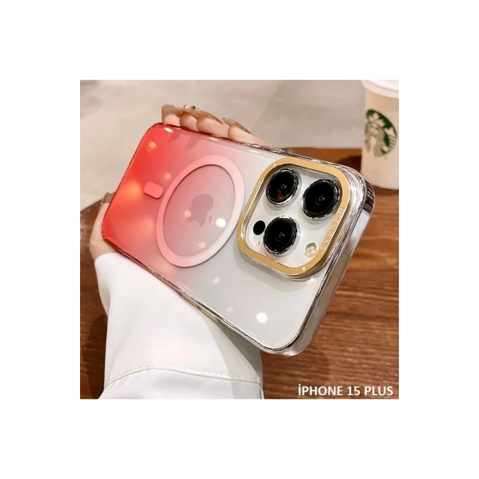 İphone 15 Plus Pixel Sert Magsafe Uyumlu Telefon Kılıfı
