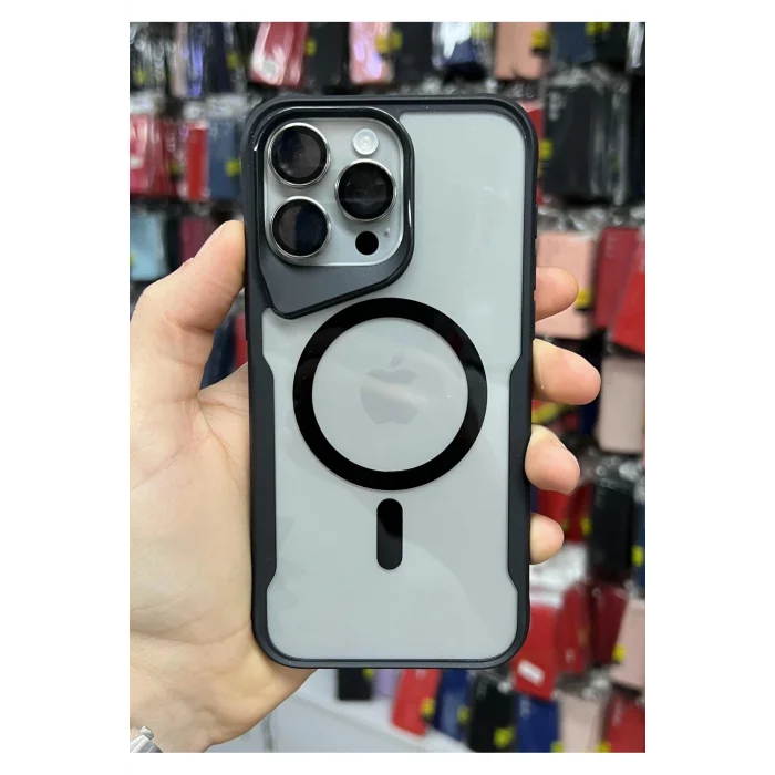 İphone 15 Plus T-Max MagSafe Uyumlu Siyah Silikon Kılıf