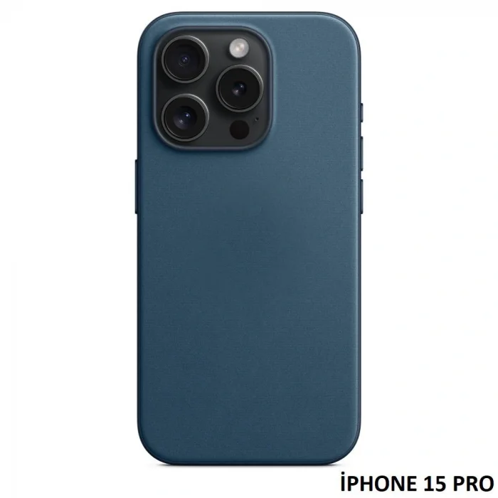 iPhone 15 Pro için MagSafe özellikli Mikro Dokuma Kılıf