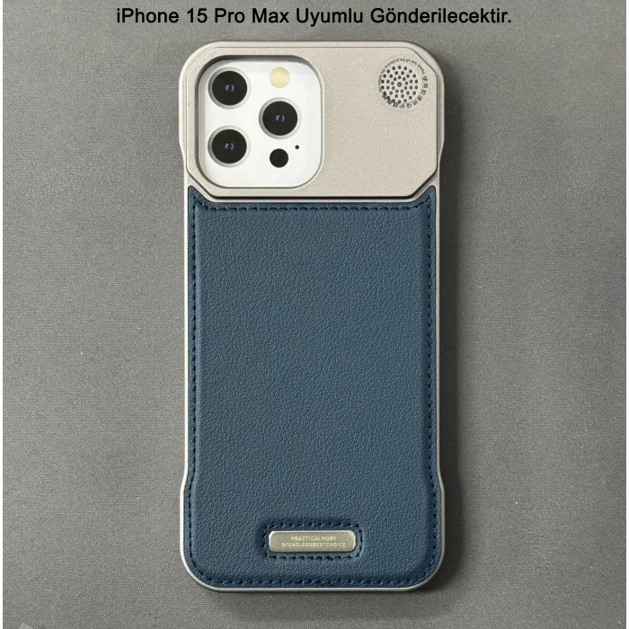 iPhone 15 Pro Max Parfümlü Koku Hazneli MagSafe Uyumlu Deri Kılıf