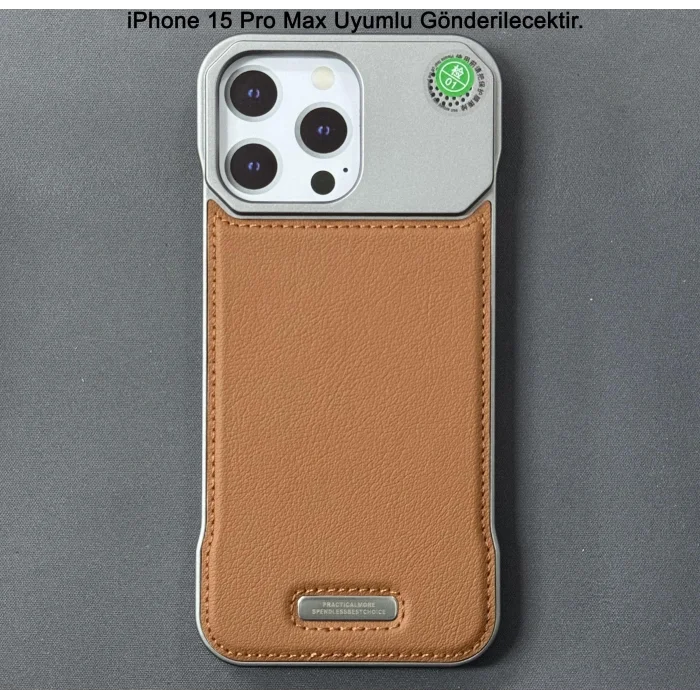 iPhone 15 Pro Max Parfümlü Koku Hazneli MagSafe Uyumlu Deri Kılıf