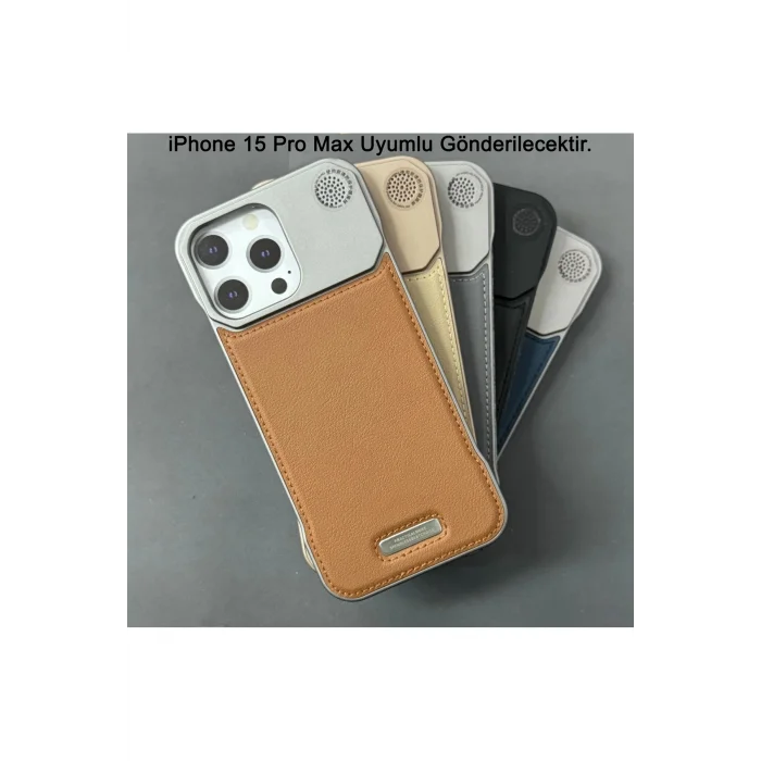 iPhone 15 Pro Max Parfümlü Koku Hazneli MagSafe Uyumlu Deri Kılıf