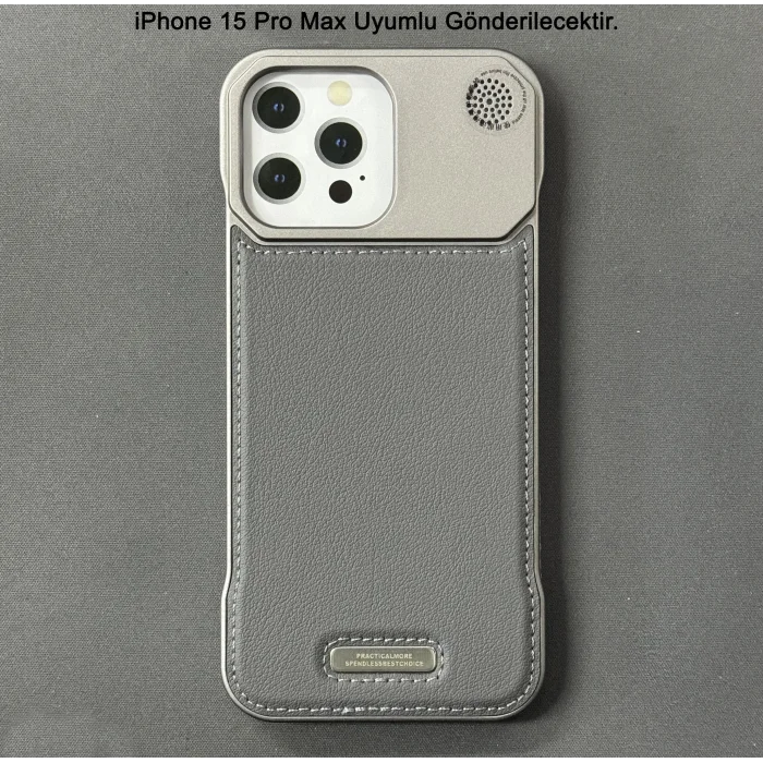 iPhone 15 Pro Max Parfümlü Koku Hazneli MagSafe Uyumlu Deri Kılıf