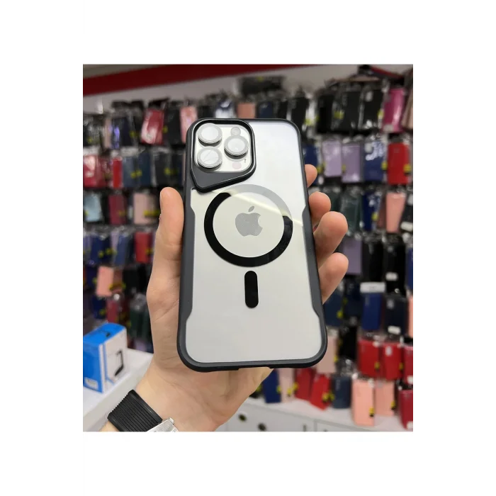 İphone 15 Pro Max T-Max MagSafe Uyumlu Siyah Silikon Kılıf