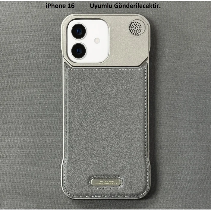 iPhone 16 Parfümlü Koku Hazneli MagSafe Uyumlu Deri Kılıf