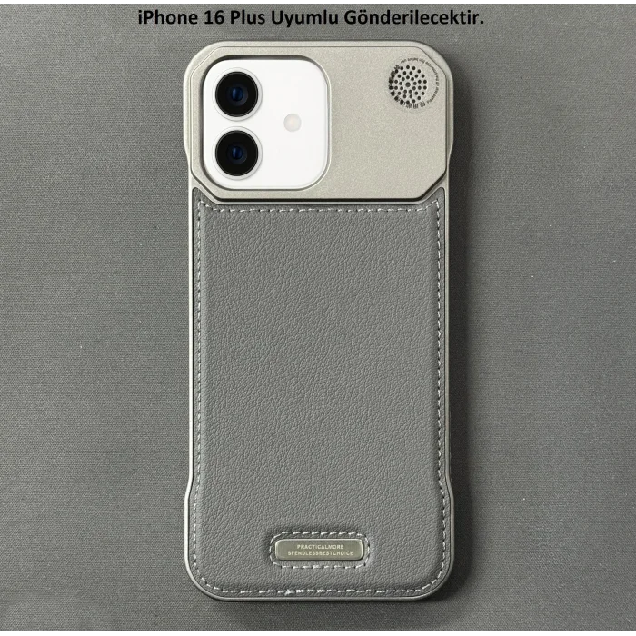 iPhone 16 Plus Parfümlü Koku Hazneli MagSafe Uyumlu Deri Kılıf