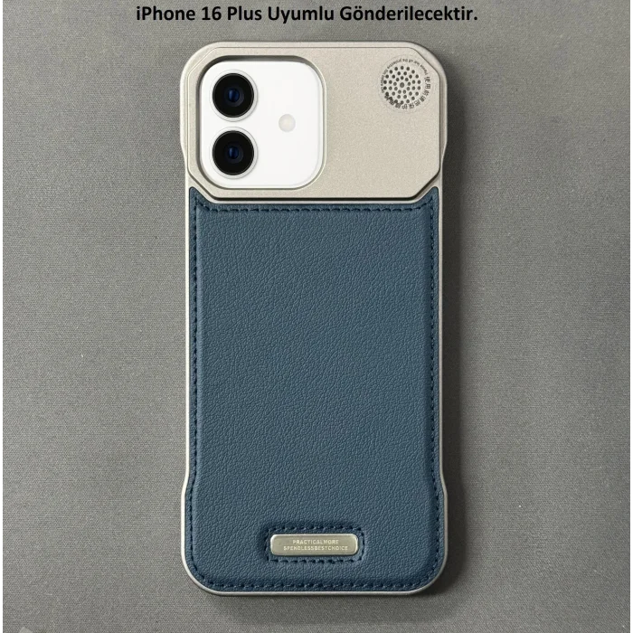 iPhone 16 Plus Parfümlü Koku Hazneli MagSafe Uyumlu Deri Kılıf