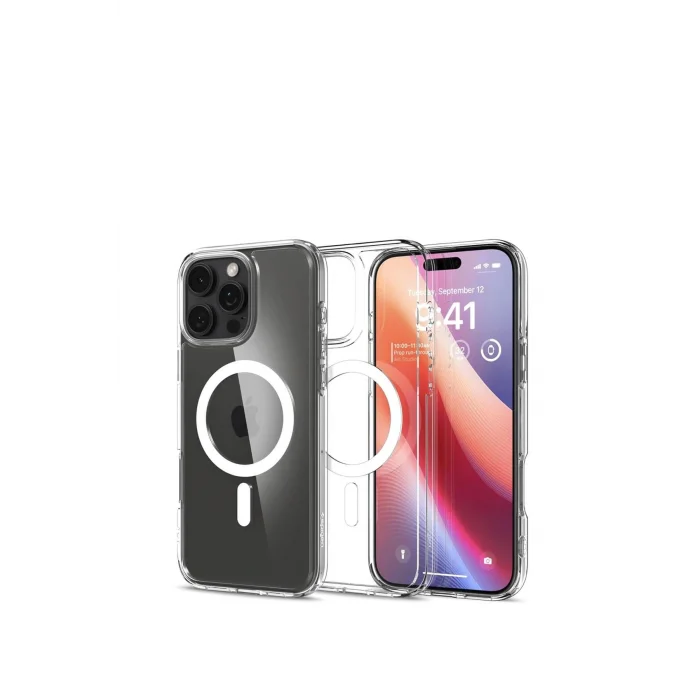 iPhone 16 Pro Max Kılıf Crystal MagSafe Özellikli Şeffaf