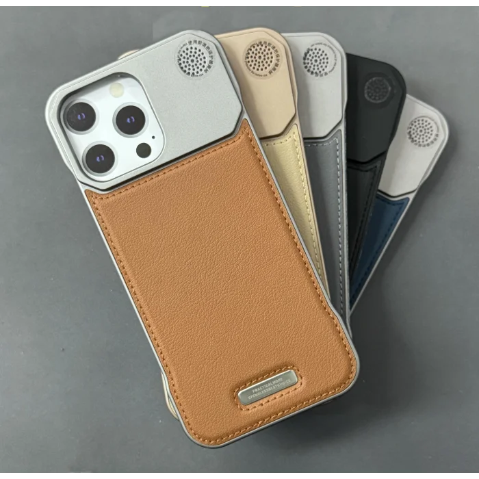 iPhone 16 Pro Max Parfümlü Koku Hazneli MagSafe Uyumlu Deri Kılıf