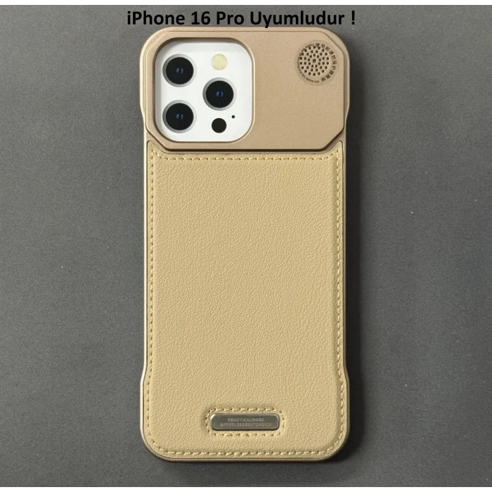 iPhone 16 Pro Parfümlü Koku Hazneli MagSafe Uyumlu Deri Kılıf