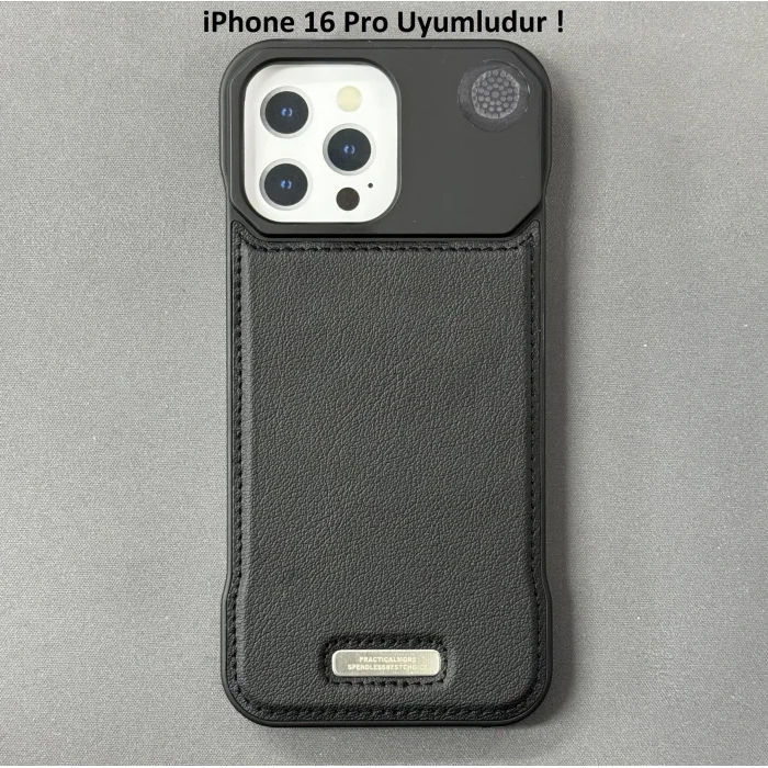 iPhone 16 Pro Parfümlü Koku Hazneli MagSafe Uyumlu Deri Kılıf