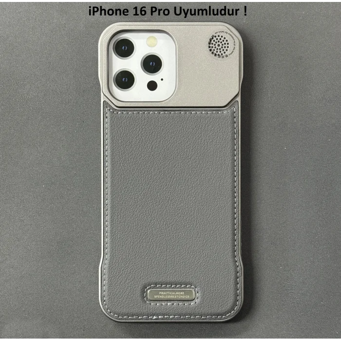 iPhone 16 Pro Parfümlü Koku Hazneli MagSafe Uyumlu Deri Kılıf