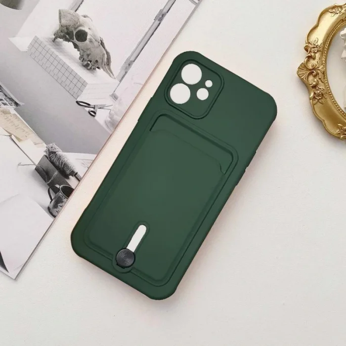 iPhone Kartlıklı Silikon Kamera Korumalı Kılıf