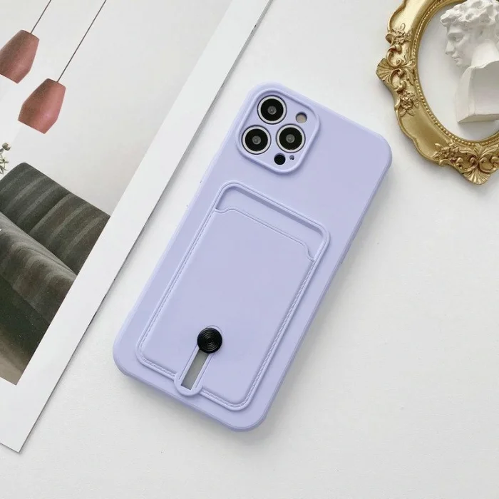 iPhone Kartlıklı Silikon Kamera Korumalı Kılıf