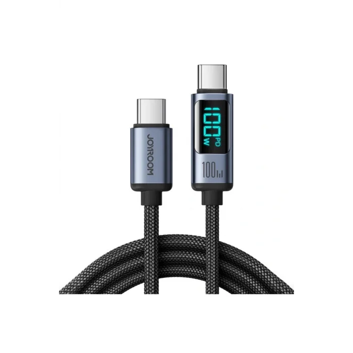 JOYROOM 100W USB-C / Type-C Dijital Ekranlı Hızlı Şarj Data Kablosu