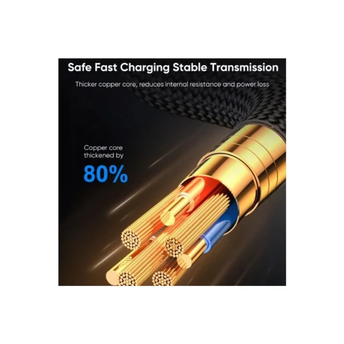 JOYROOM 100W USB-C / Type-C Dijital Ekranlı Hızlı Şarj Data Kablosu