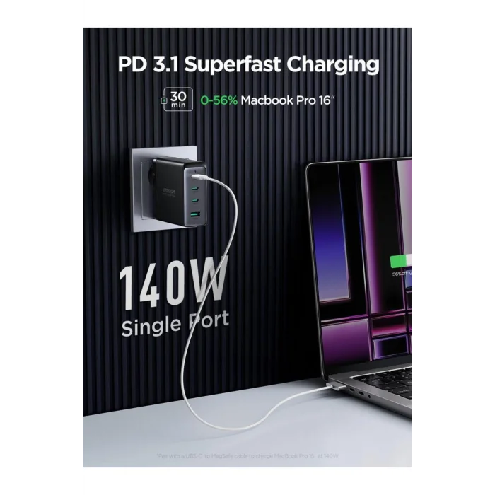 Joyroom 140W Pd 4 Port Şarj+240w Kablo