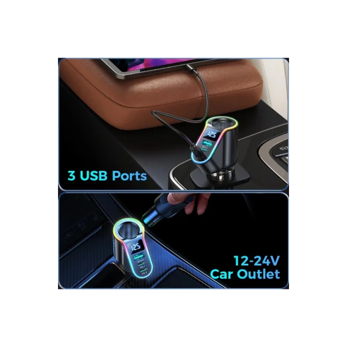 Joyroom 150W 4 Port Led Ekranlı Araç şarj