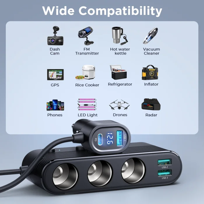 Joyroom 179W 7Port pd+Usb Araç Şarj