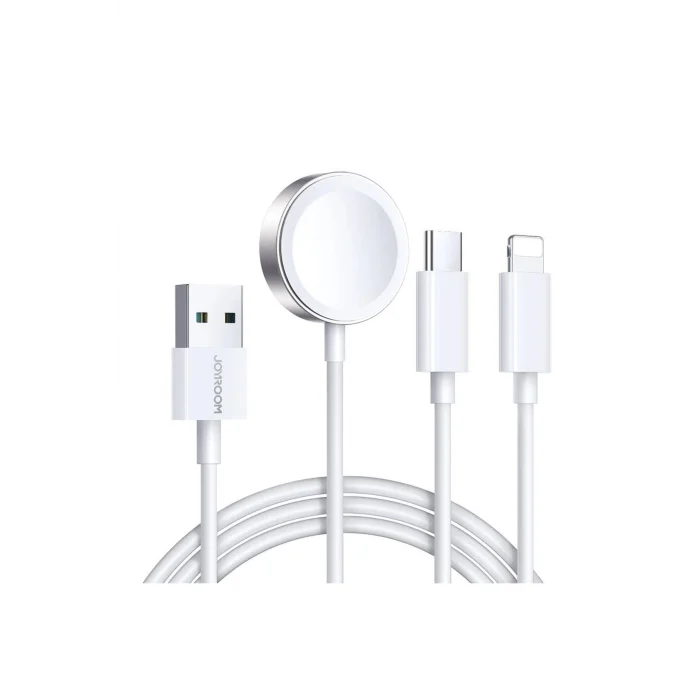 Joyroom 3ü 1 Arada Watch Magnetic Şarj + Lightning + Type-C Kablo