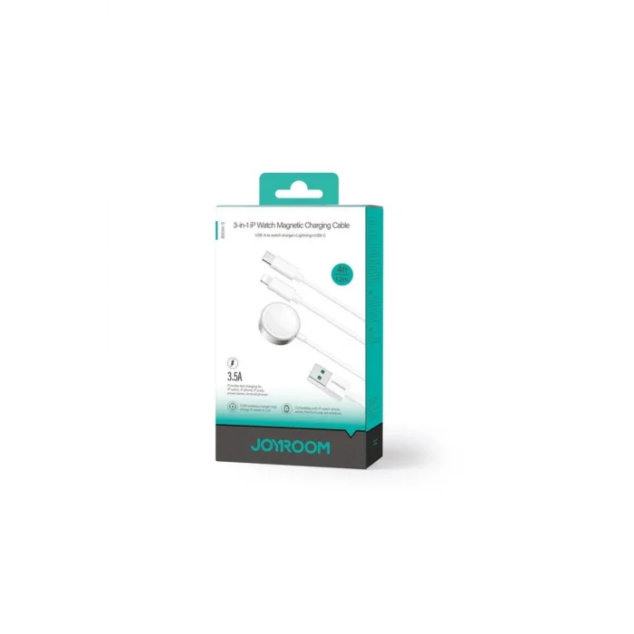 Joyroom 3ü 1 Arada Watch Magnetic Şarj + Lightning + Type-C Kablo